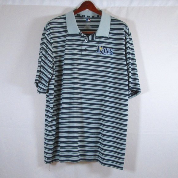 Major League Baseball Tampa Bay Rays Mens Golf Shirt Size 2XL Vintage Pr… - Picture 1 of 7
